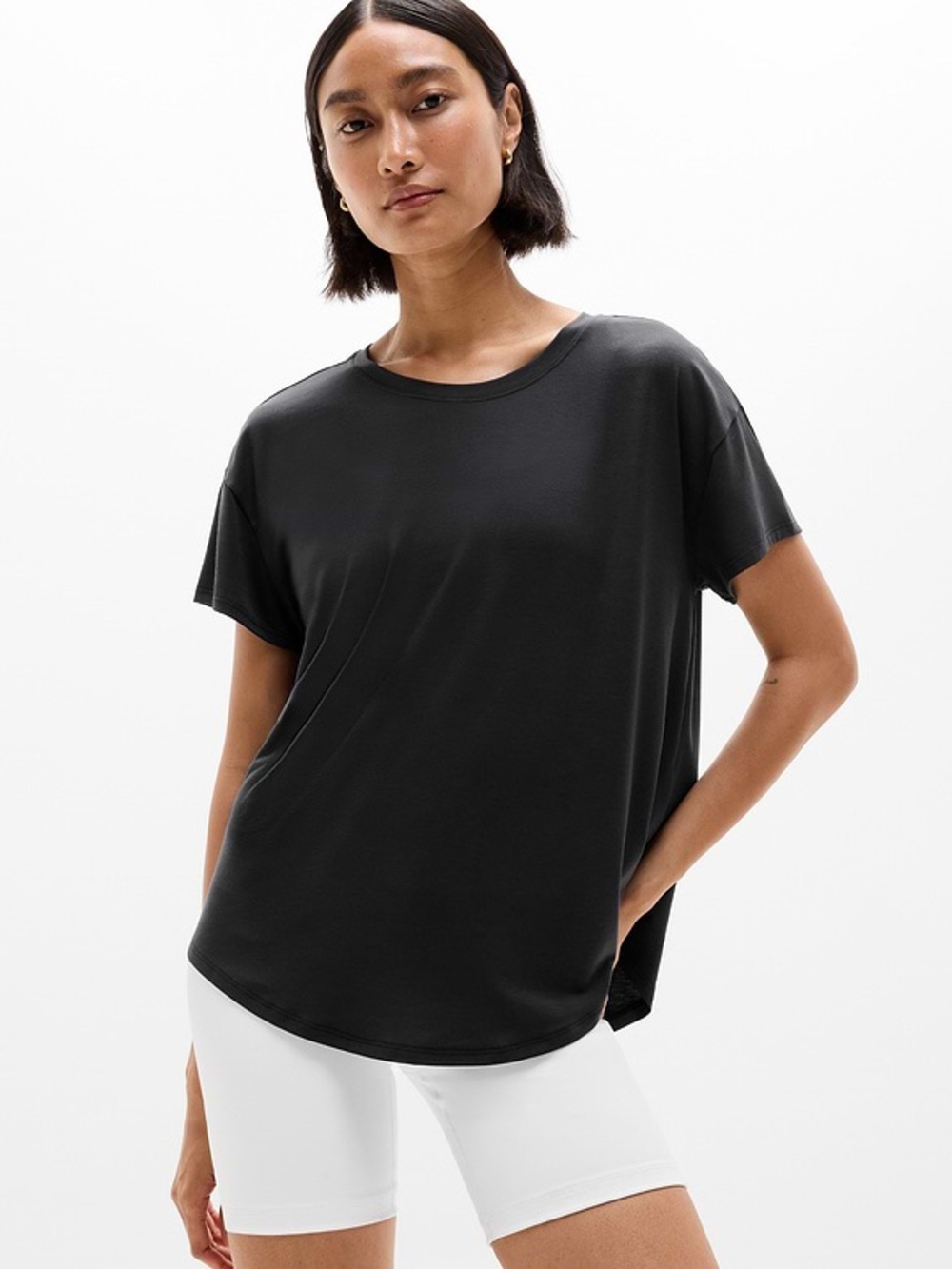Athleta Relaxed Black Women's Tee Size Small